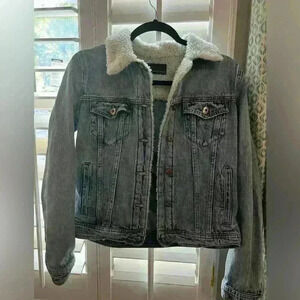 Articles of Society Los Angeles Denim  Jacket with Faux Fur detail